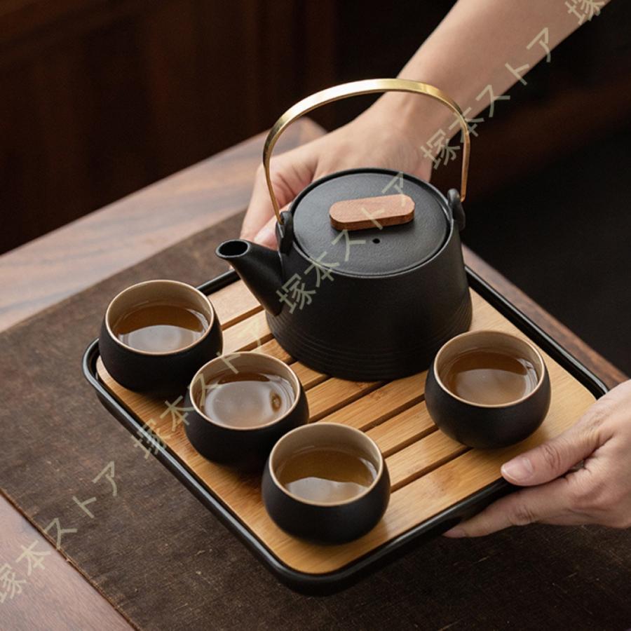 茶器揃 急須1 湯呑4 茶器セット 湯呑 モダン おしゃれ 注ぎやすい 織部