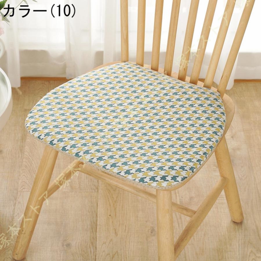 座布団 椅子用馬蹄形クッション ダイニングチェア用クッシ 紐付き