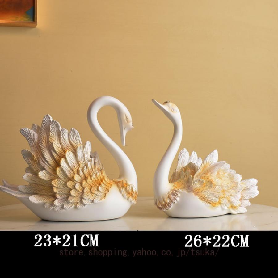 スワン 白鳥 モダンな 置き物 樹脂製 置物 玄関 工芸品 クリエイティブ