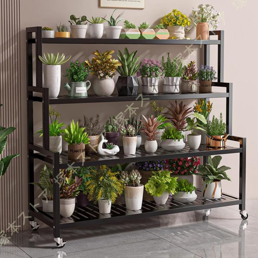 プランターラック ガーデンラック キャスター付き フラワースタンド