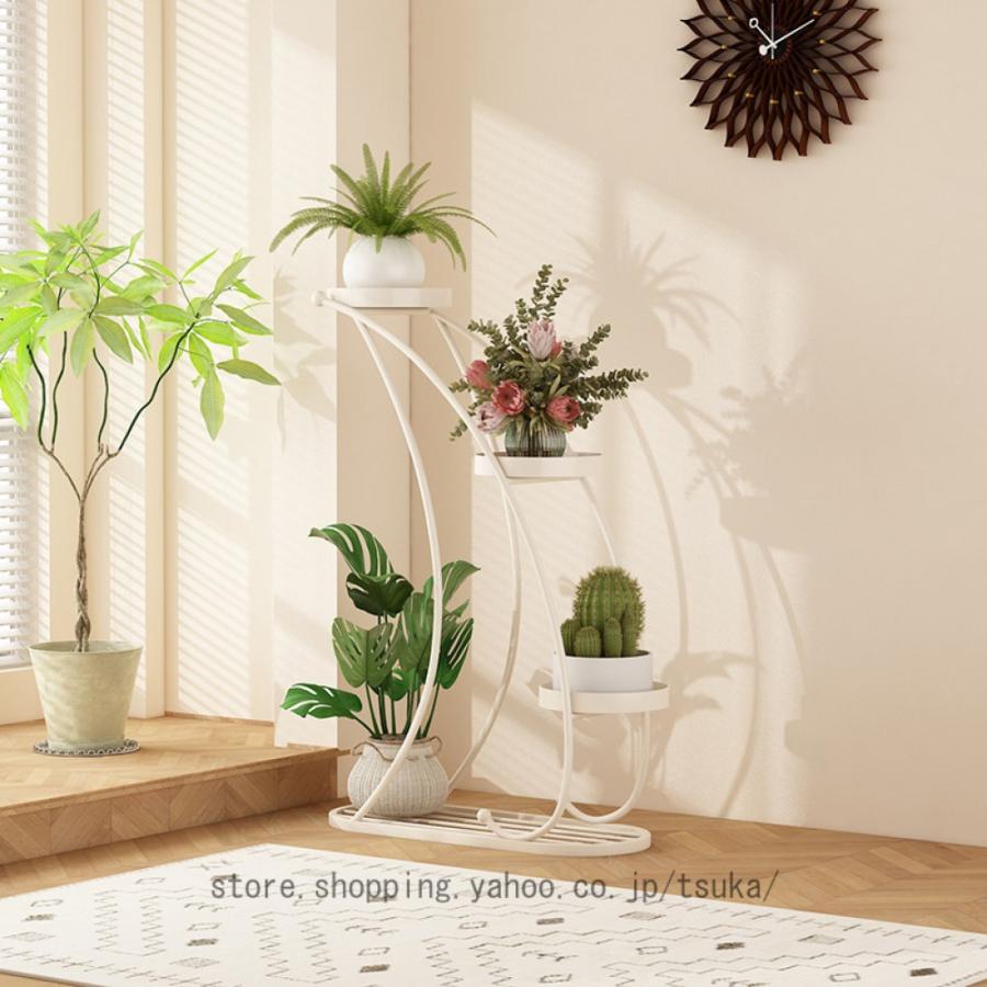植物スタンド 植物棚 フラワースタンド 花棚 3層の錬鉄フラワー