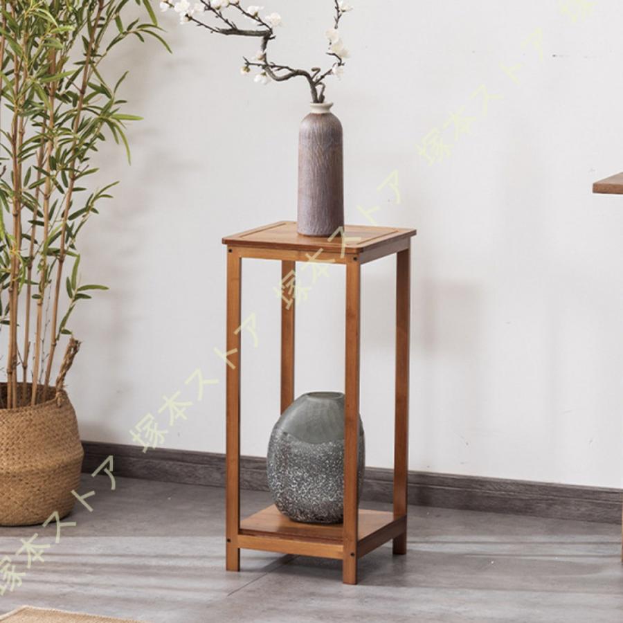 花台 花瓶台 フラワースタンド おしゃれ 園芸ラック 竹製 観葉植物