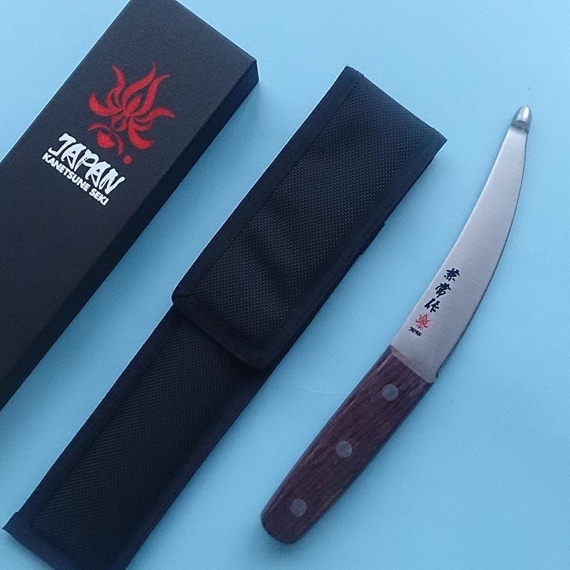関兼常解体狩猟匠 腸サキ 片刃 刃長：140mm CW-36 ケース付 食肉業者や