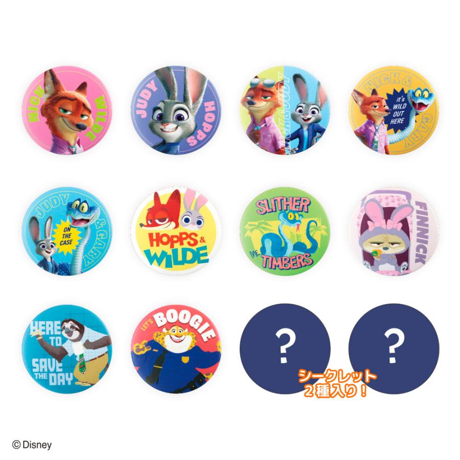 BOX〉ズートピア2 シークレットレザー風缶バッジ ティーズファクトリー