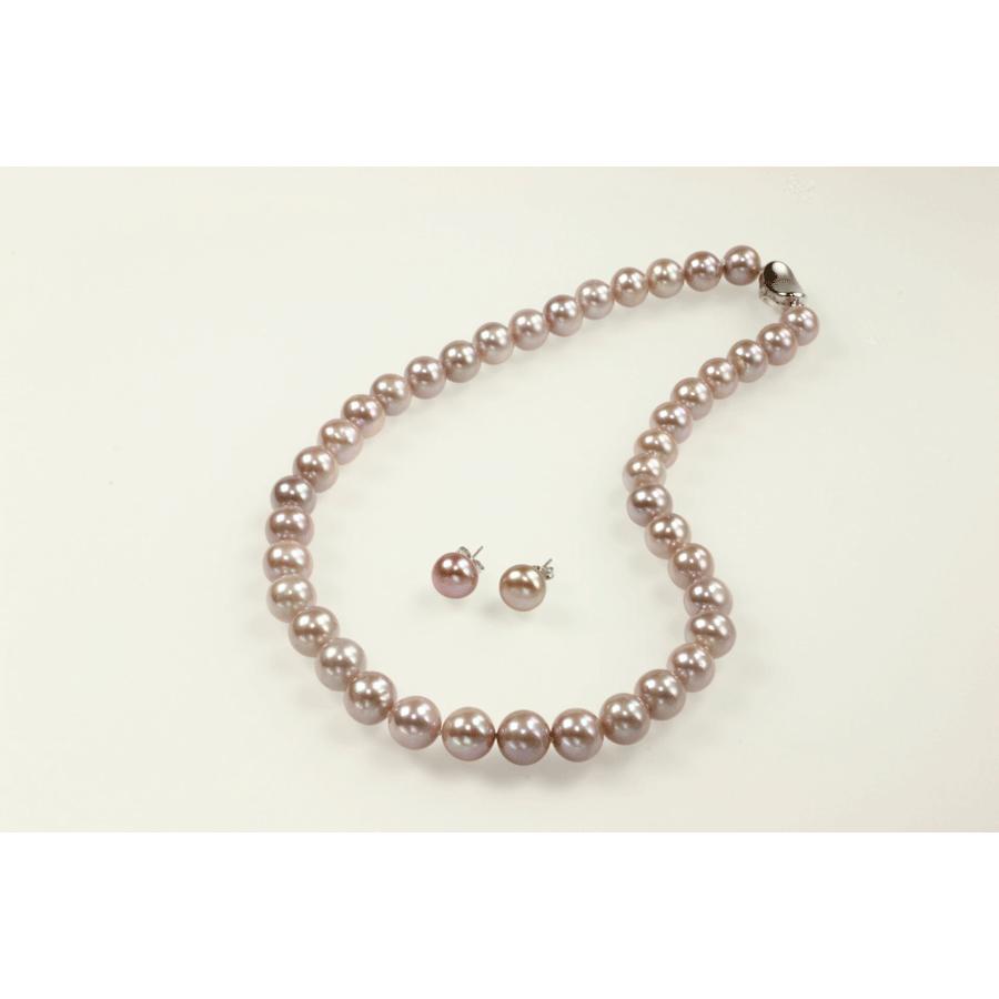 真珠専門店つやたま 花珠級 本真珠ネックレス 43cm 大粒10mm ピンク