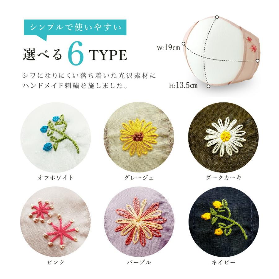 3D マスクカバー 刺繍入り1枚入送料無料 不織布マスク用 ツーヨン