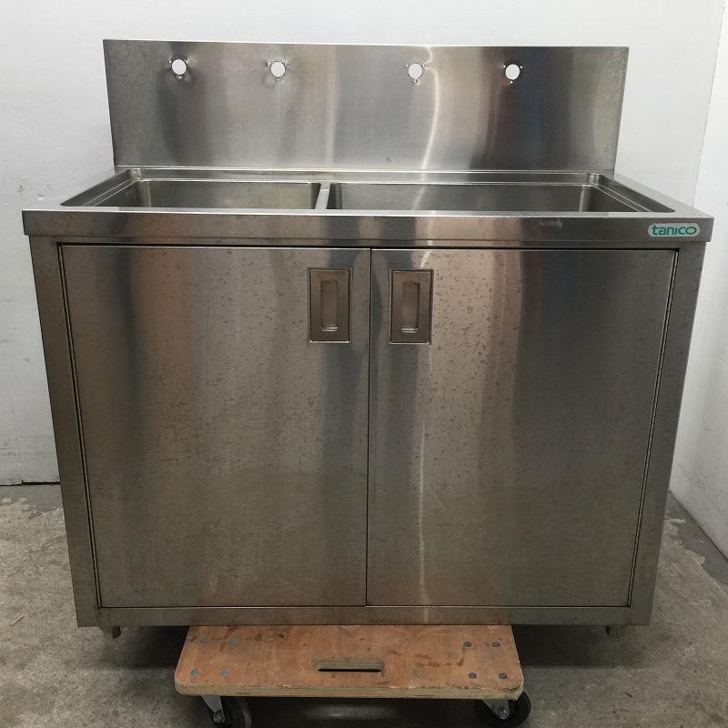 ☆EE2214 | 2槽シンク 扉付き タニコー W1070×D600×H850(BG1100)mm