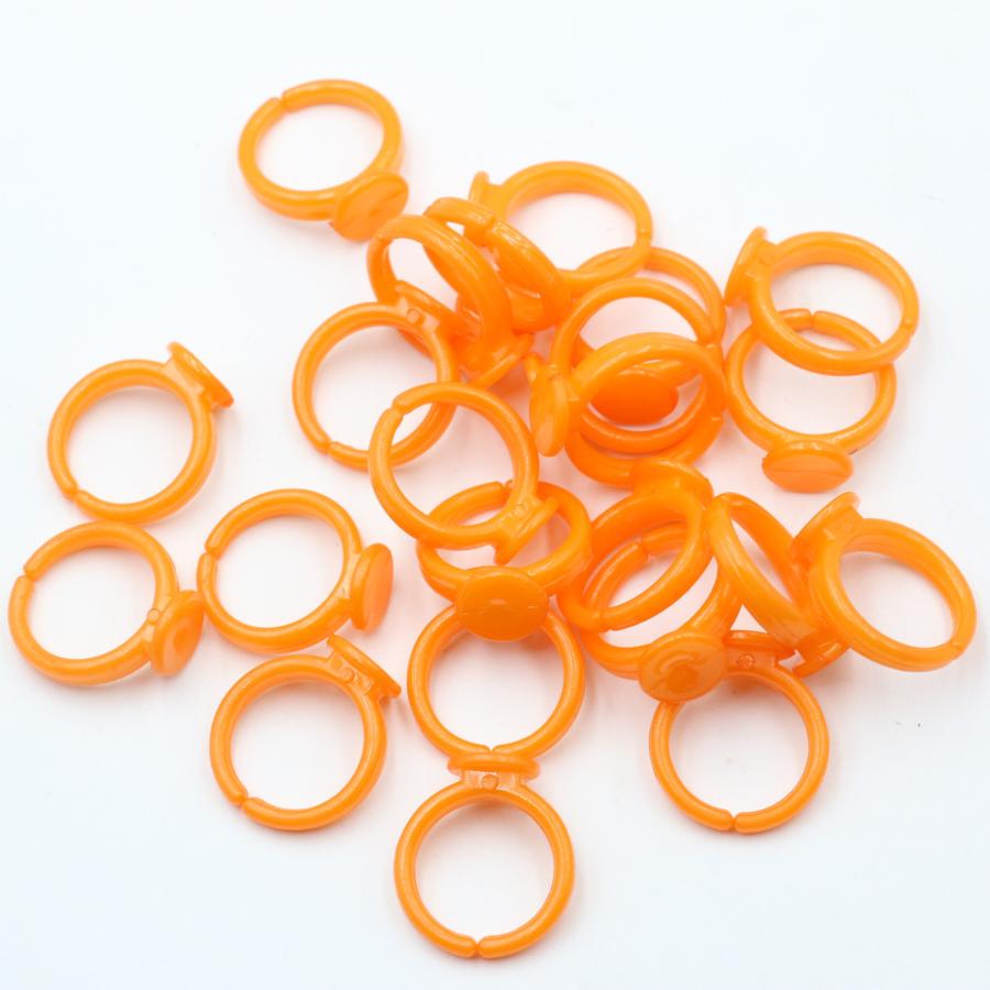 指輪パーツ 台座付き 子供用 50個セット リングパーツ 平皿付き キッズ