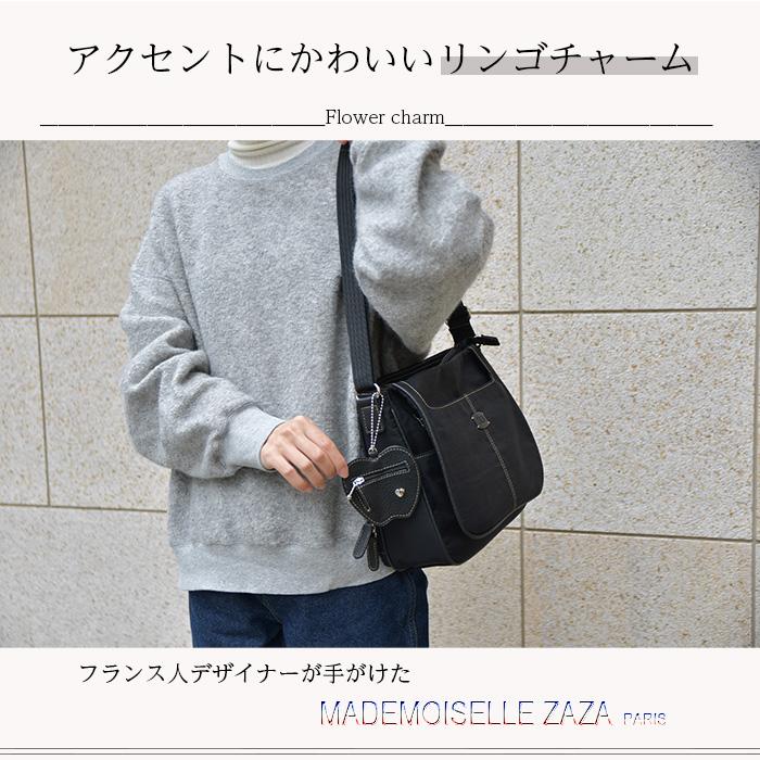 ZAZA多機能ショルダーバッグ レディース 女性用 シワナイロン 斜めがけ