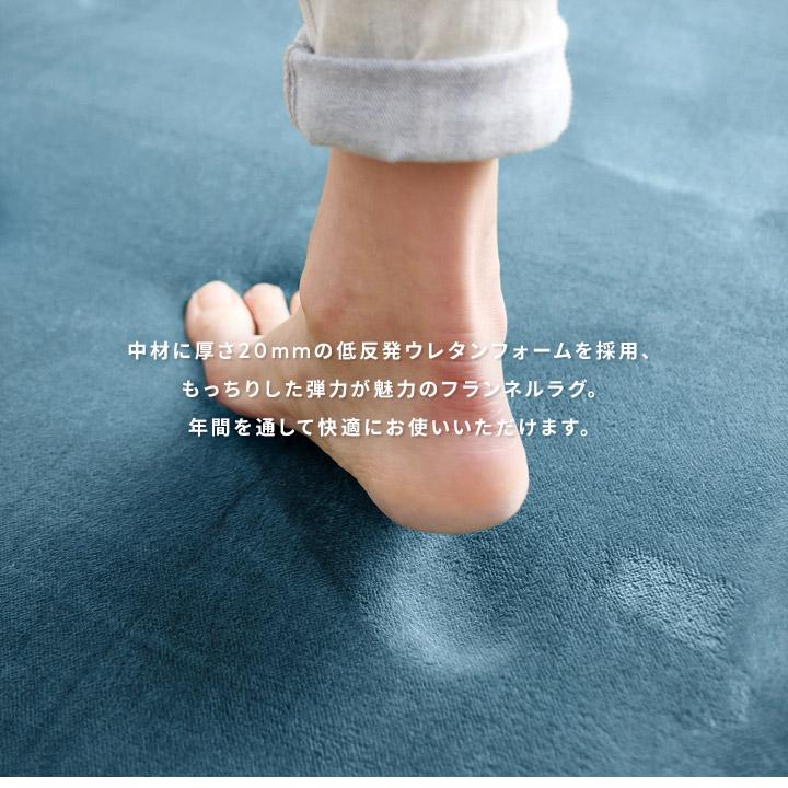 ラグ 2畳 厚手 低反発 ラグマット 185×185cm 低反発ラグ おしゃれ 北欧