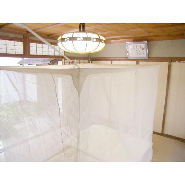 蚊帳 日本製 国産 かや カヤ 綿 天然綿100% 3畳用 生成 : 植田蚊帳