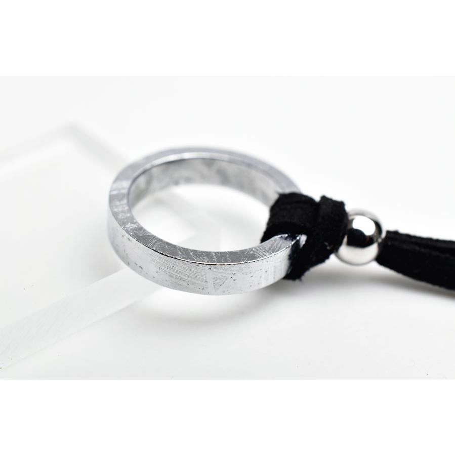 ギベオン隕石 メテオライト リングネックレス ナミビア産 鉄質隕石