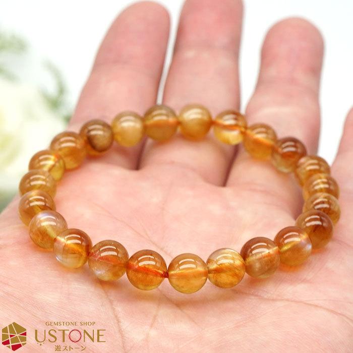 プラジオクレース ムーンストーン ブレスレット AAA 8mm チベット産