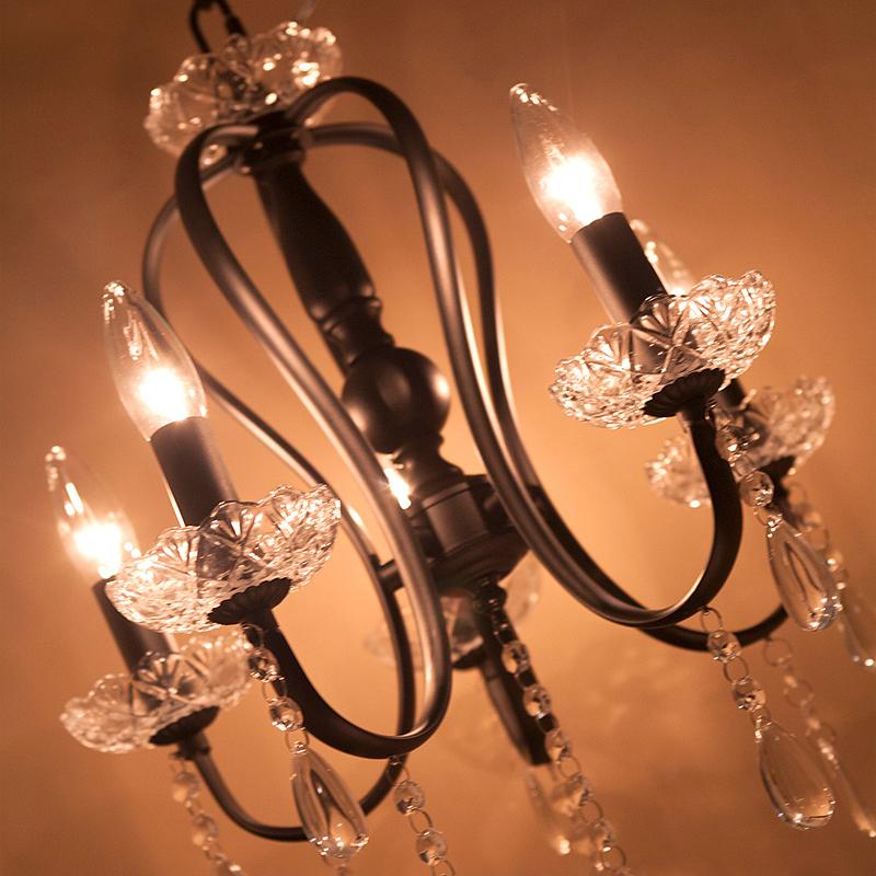 シャンデリア 5灯 led対応 おしゃれ レトロ 北欧 アンティーク調