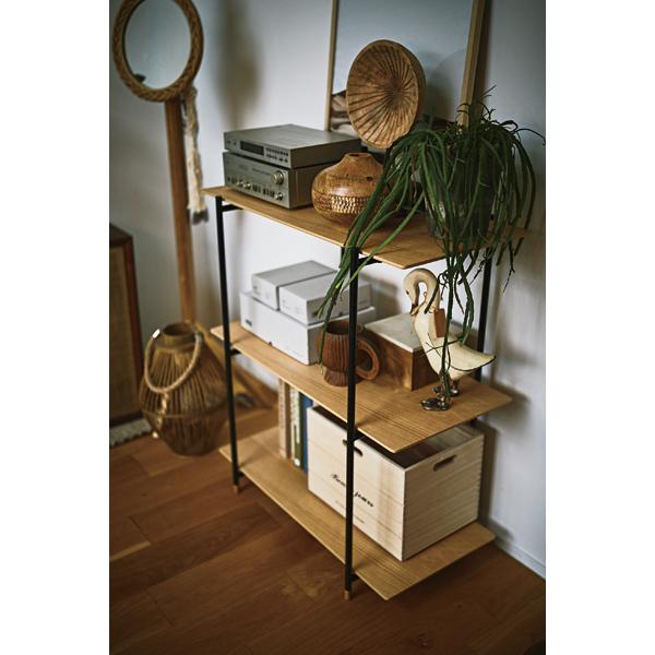東谷 シェルフ 3段 北欧 おしゃれ 木目 ラック 棚 オープンラック