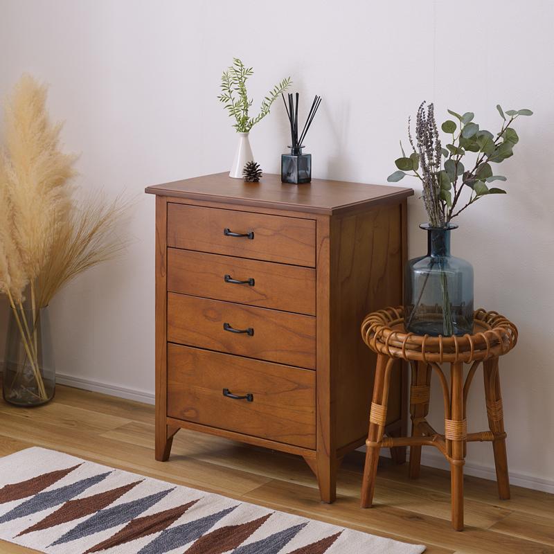 東谷 チェスト 収納 4段 ナチュラル 北欧 モダン 木製 おしゃれ 和
