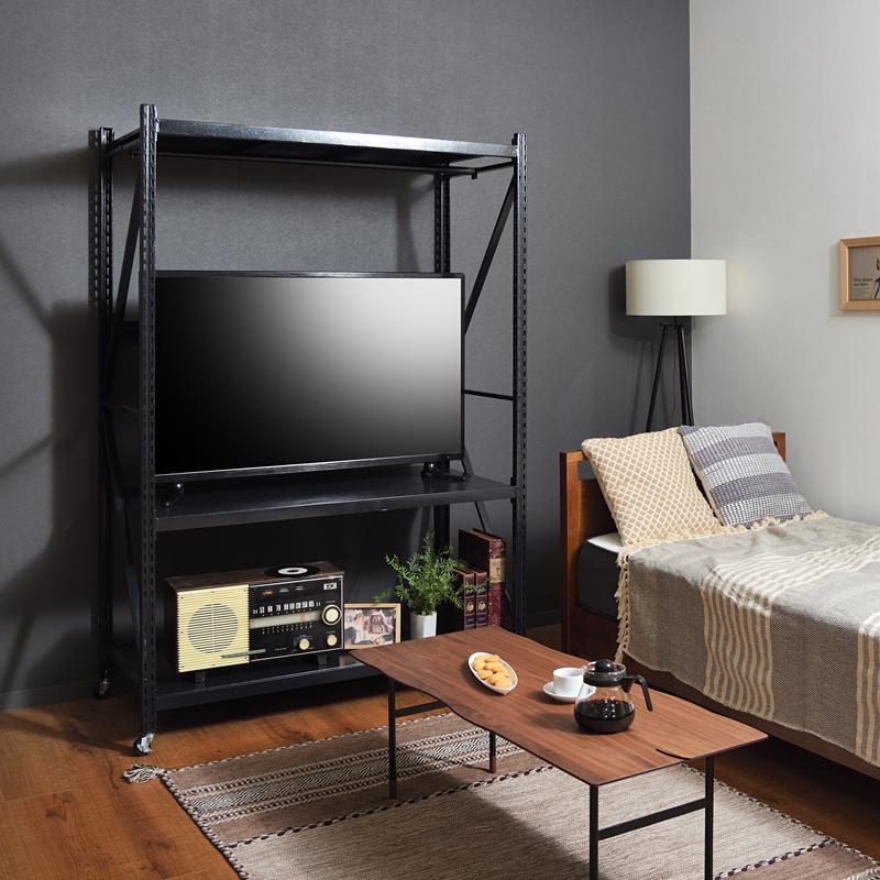 東谷 スチールラック オープンラック ブラック 黒 白系 無骨