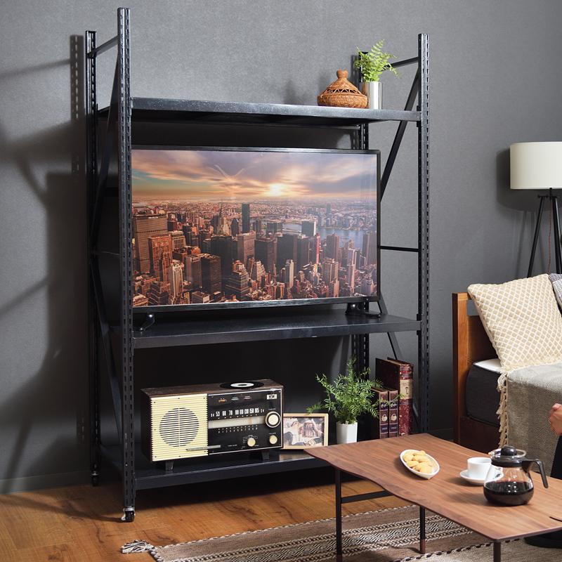 東谷 スチールラック オープンラック ブラック 黒 白系 無骨