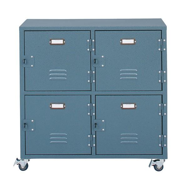 東谷 チェスト 4段 スチール 金属 ロッカー キャスター付き