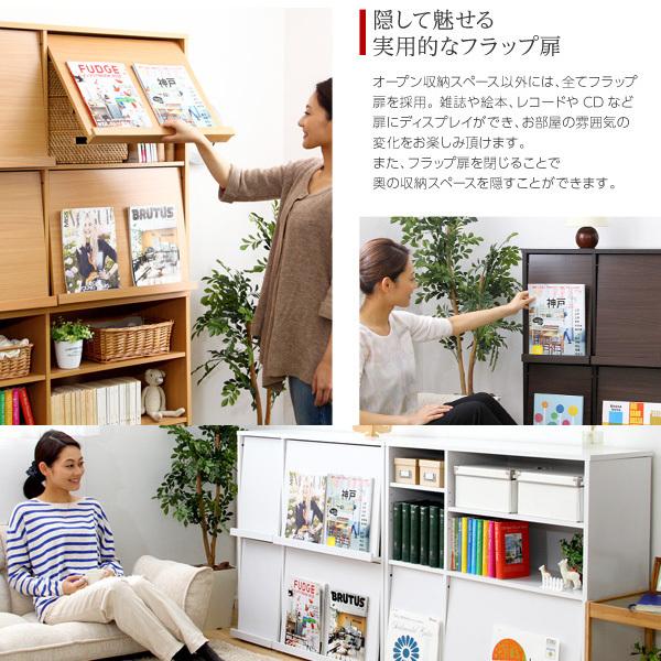 収納ラック 2個セット 棚 ラック フラップ扉 チェスト 見せる収納