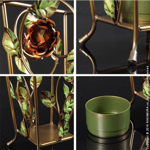 傘立て 傘たて ローズ 装飾 バラ 薔薇 アイアン製 花 植物 ツタ