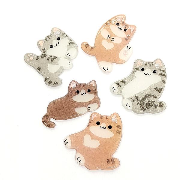 ビーズチャーム 猫 チャーム ネコモチーフ 動物 アクリルペンダントに