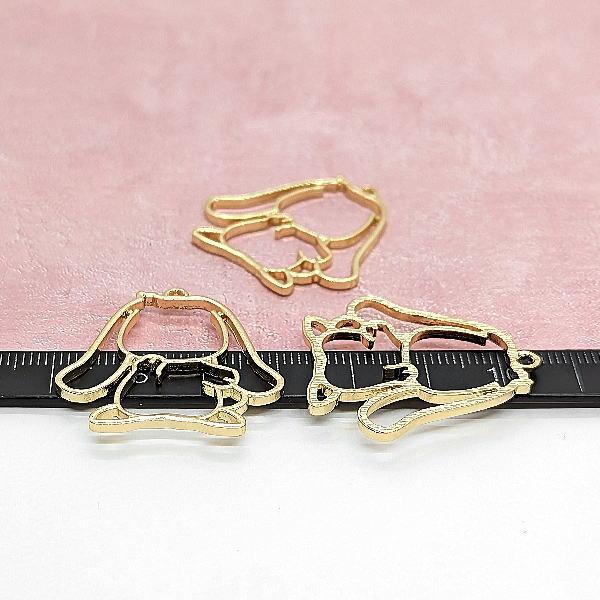 レジン枠 フレーム チャーム うさぎ 29mm 4個 たれみみ ラビット