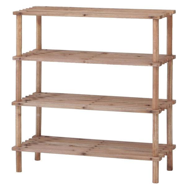 ラック 棚 木製 4段 北欧 シェルフ 収納ラック 収納棚 おしゃれ