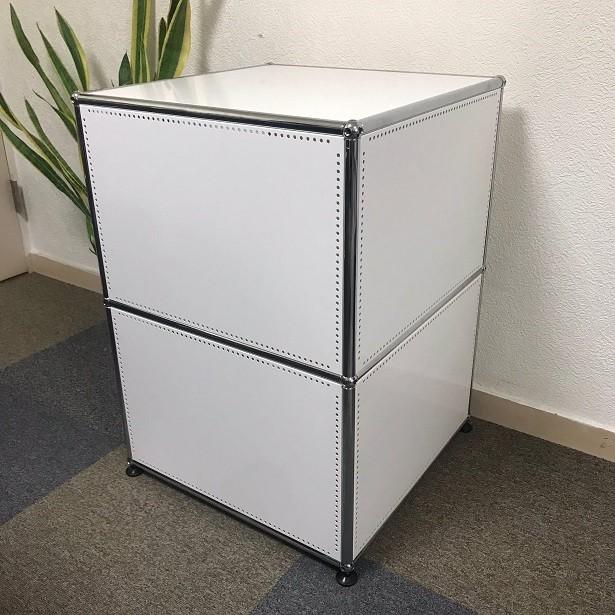 USM USM Haller ハラーシステム 1列2段キャビネット ピュアホワイト