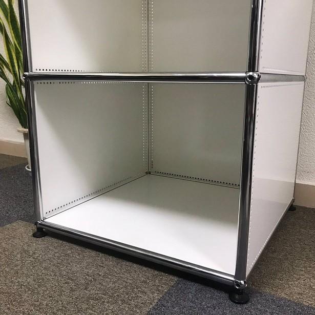 USM USM Haller ハラーシステム 1列2段キャビネット ピュアホワイト