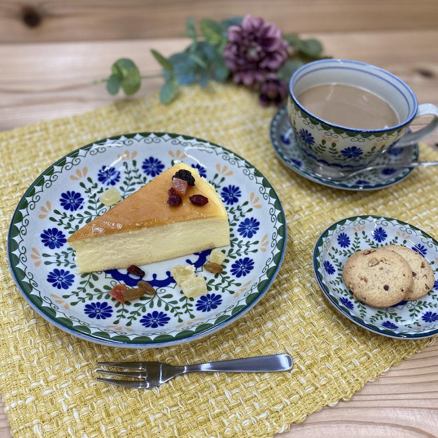 北欧風グリーンフラワー 11cm 美濃焼 ミニプレート／小皿 食器