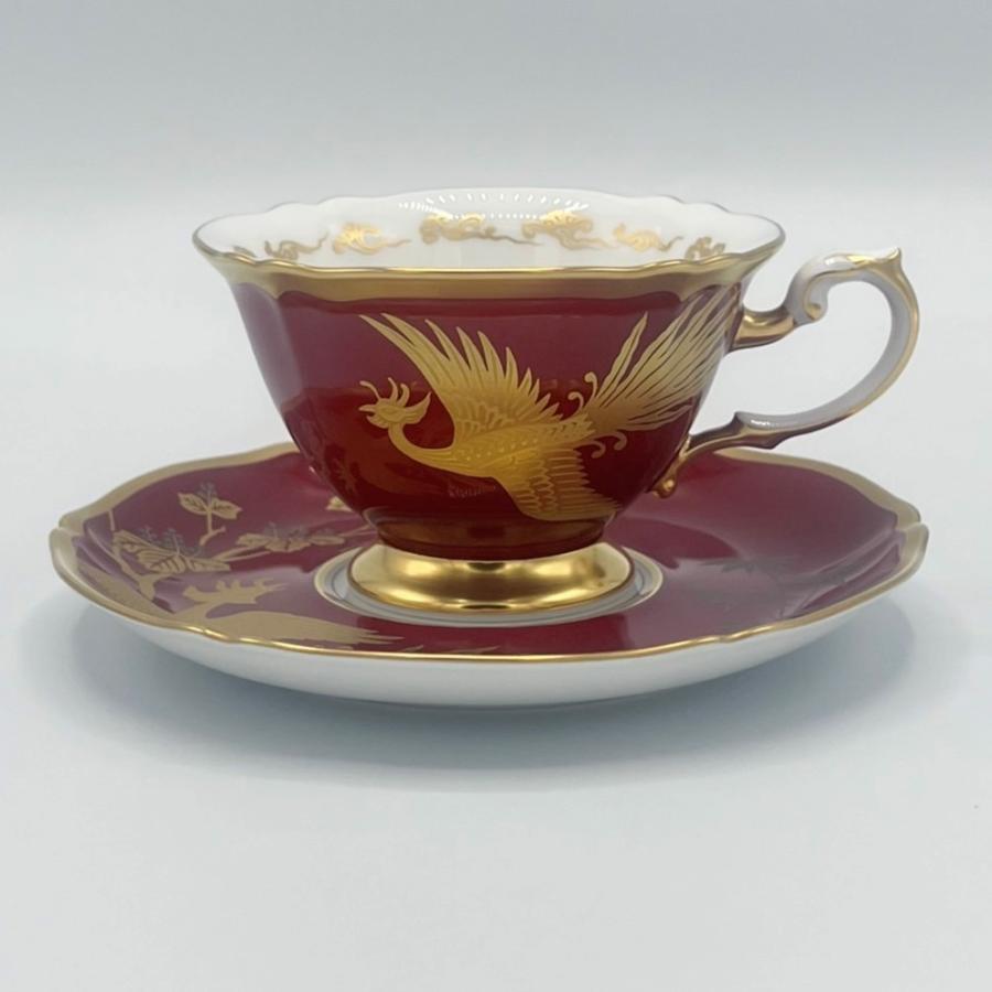 大倉陶園 金蝕鳳凰図瑠璃マロン碗皿 ペア碗皿 コーヒー碗皿 : うつわ館