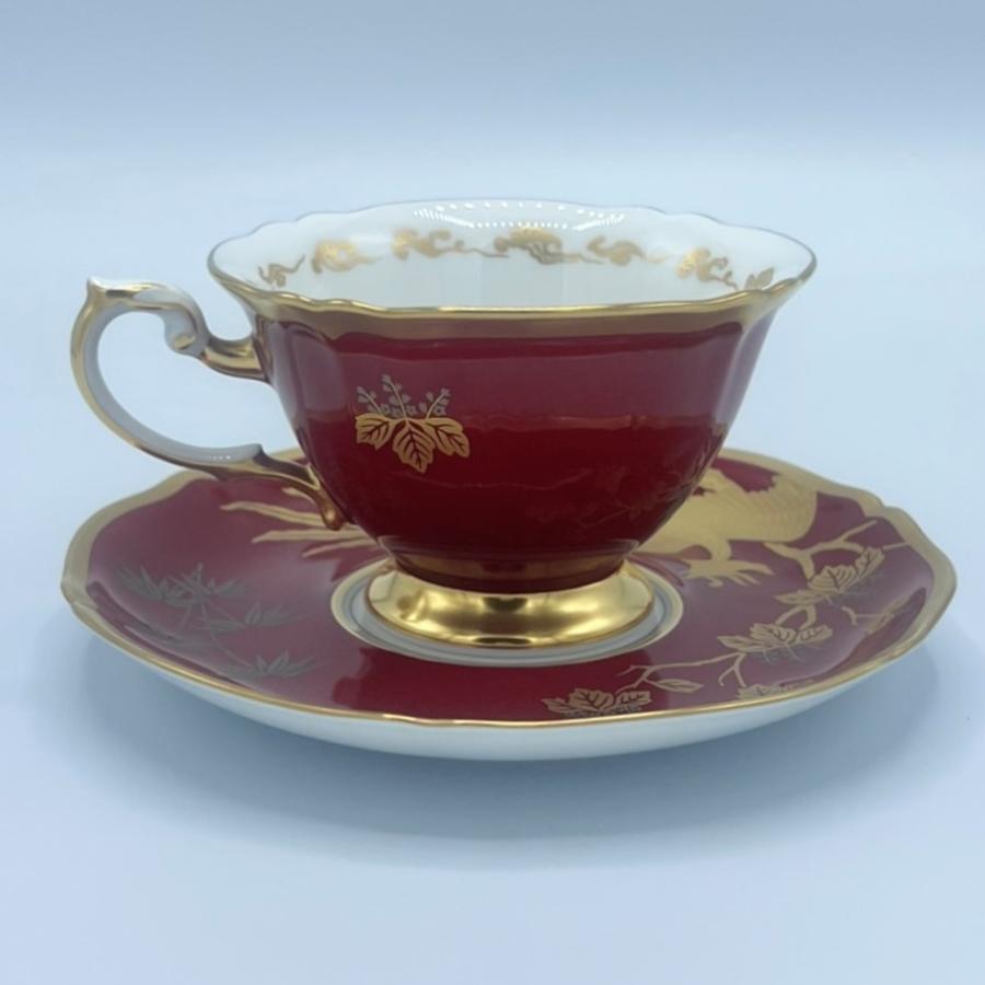 大倉陶園 金蝕鳳凰図瑠璃マロン碗皿 ペア碗皿 コーヒー碗皿 : うつわ館