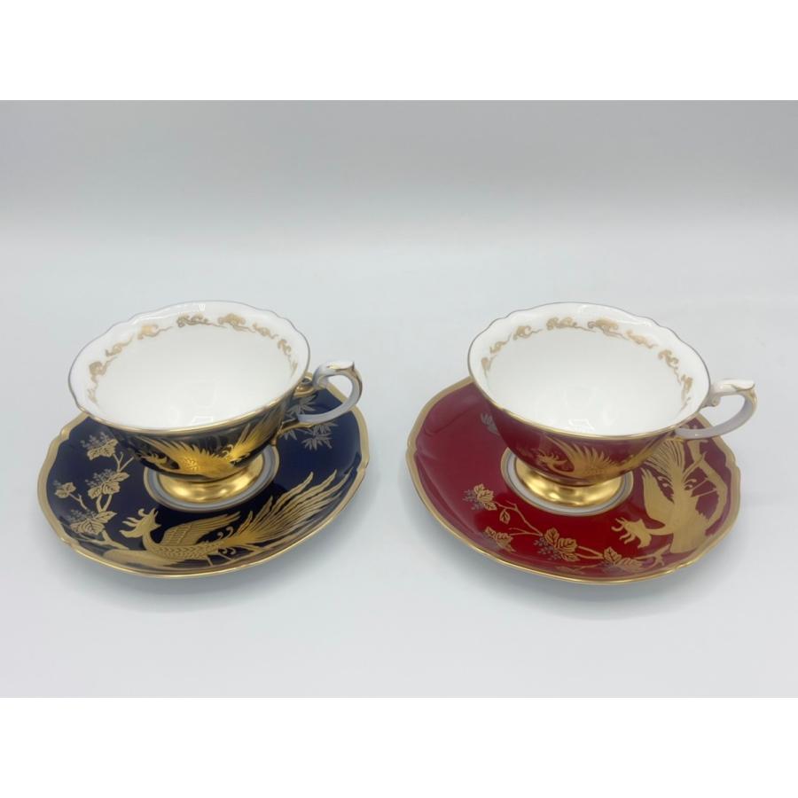 大倉陶園 金蝕鳳凰図瑠璃マロン碗皿 ペア碗皿 コーヒー碗皿 : うつわ館