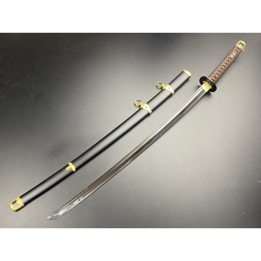 模造刀 軍刀 海軍大刀 黒柄 黒鞘 樋入刀身 GN-9 : 岐阜関刃物工房V