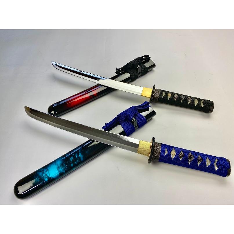 模造刀 小太刀 青 マーブル鞘 YK : 岐阜関刃物工房V.ROAD Yahoo店