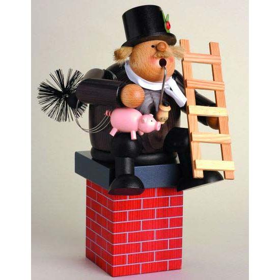 煙だし人形 煙突掃除人（お香台）ドイツ伝統の木製品 コーン型のお香用