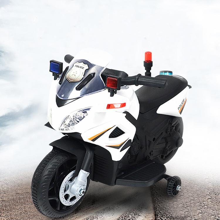 電動バイク 子供用 アメリカンポリスバイク 乗用玩具 補助輪付き 充電