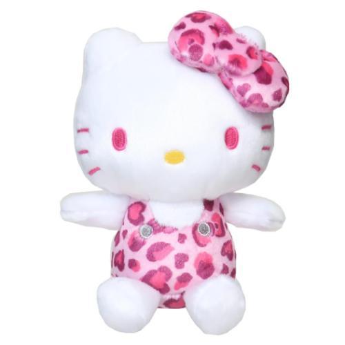 お座りぬいぐるみ ぬいぐるみ ハローキティ ヒョウ柄シリーズ ピンク