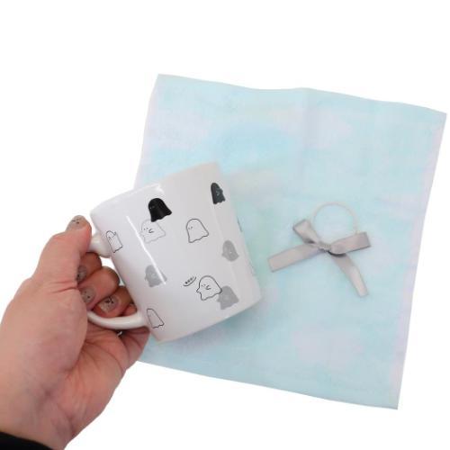 ギフトタオル マグカップ＆タオルセット 透けるおばけちゃん いっぱい