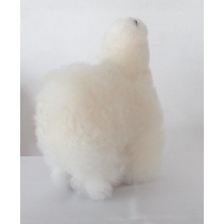 ALPACA WHITE 26cm】アルパカ ぬいぐるみ置き物 アルパカ毛 100