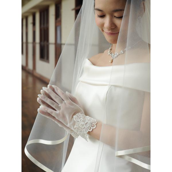 ウエディング ベール ロング オフホワイト アイボリー ブライダル