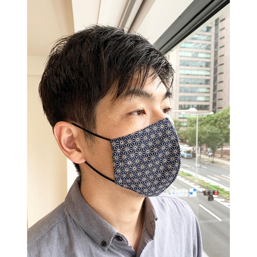 布マスク 日本製 夏用 メンズ 洗える おしゃれ 大きめ 高島ちぢみ 立体