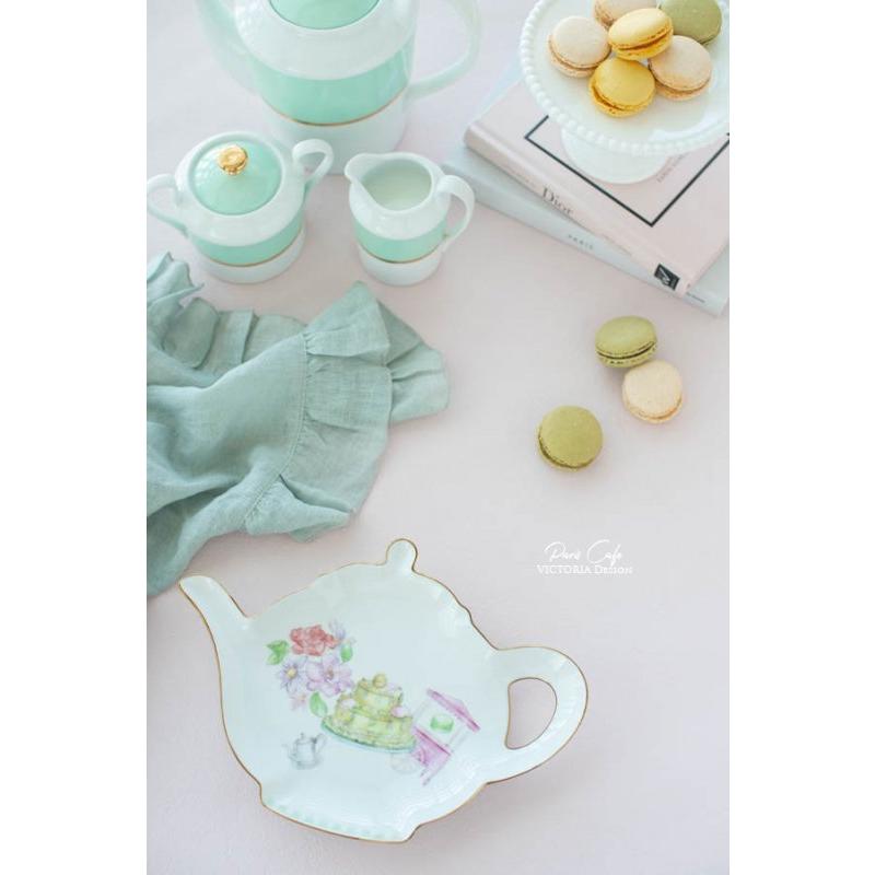 ポーセラーツ 白磁 ティーセット エルバ (ポット、クリーマー