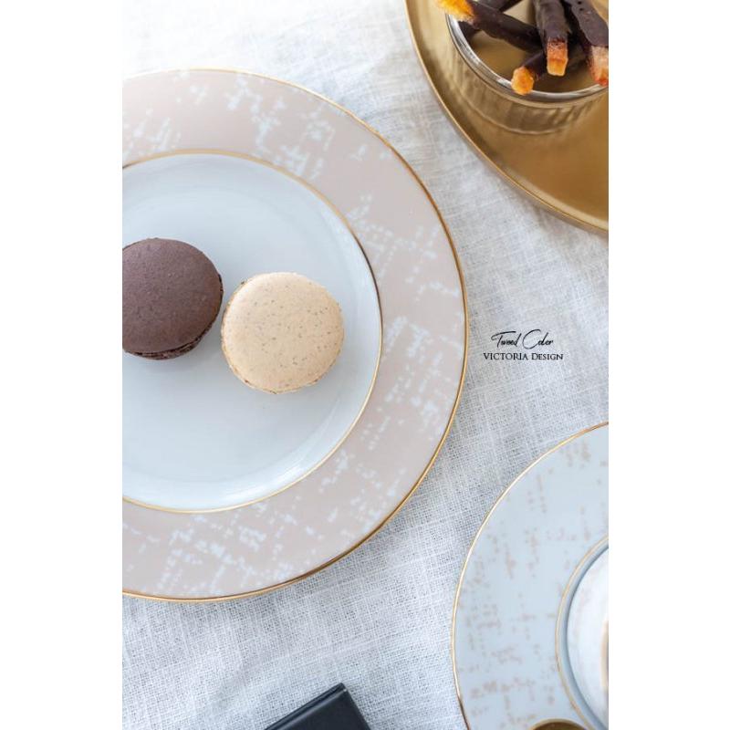 ポーセラーツ 白磁 食器 ゴールドリムプレート (S) 北欧風 : VICTORIA