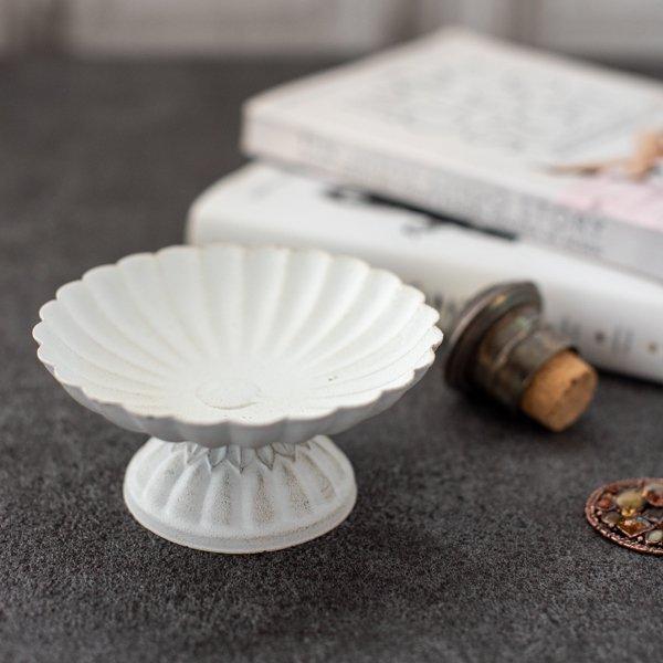 コンポート アンティーク風 ディスプレイ台 /シャビーブリキコンポート