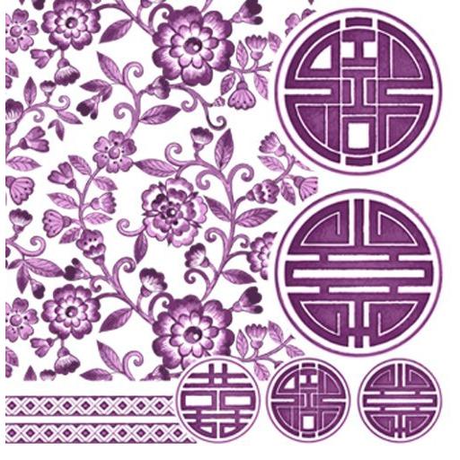 ポーセラーツ 転写紙 上品 優美 花柄 オリエンタル CHINOISERIE