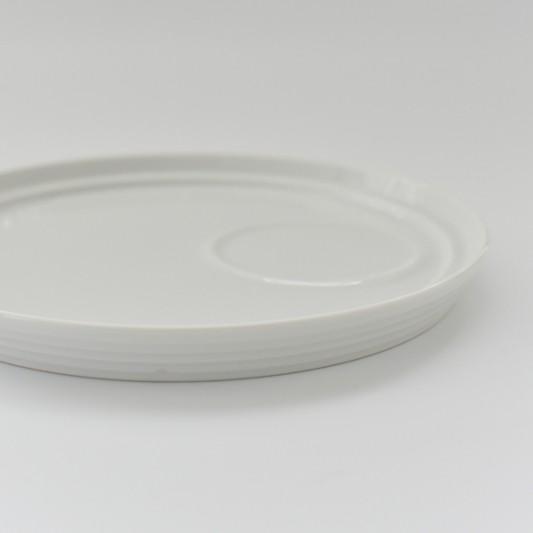 ポーセラーツ 白磁 食器 皿 キッチン用品 サークルカフェプレート 22cm