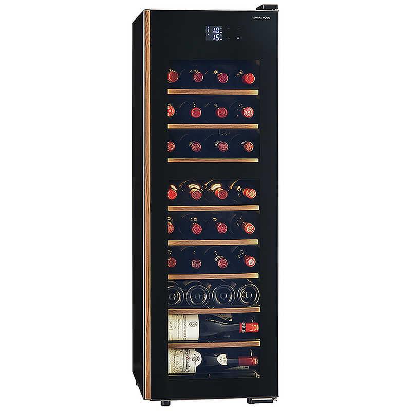 さくら製作所 氷温M5 2温度 日本酒＆ワインセラー 38本 ブラック