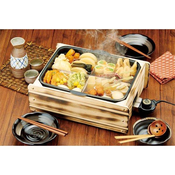 おでん鍋 電気 仕切り鍋 卓上鍋 季節鍋 本格的 業務用 家庭用 木蓋